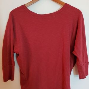 Red Wine 3/4 Sleeve Top